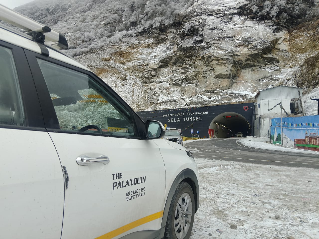 The PalanQuin car at Sela Tunnel, Arunachal Pradesh