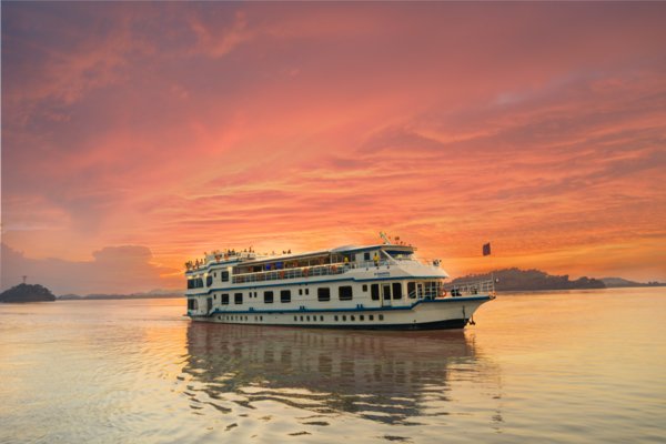 Brahmaputra river cruise at sunset, Guwahati